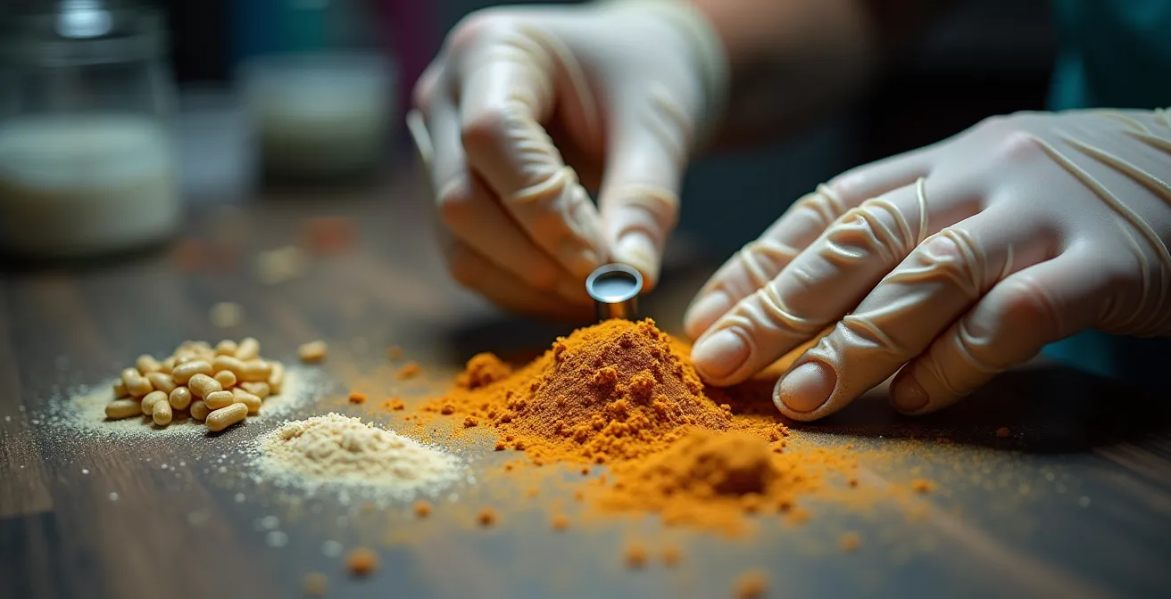 Gros plan sur les mains d'un bénévole préparant de la nourriture spécialisée pour animaux sauvages